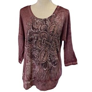 Maurice’s Fur de lis Bedazzled Top